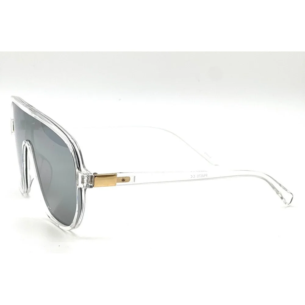 Sunglasses Silver Mirror Lens Outdoor Street Wear Trendy Shades Beach‎ Festival